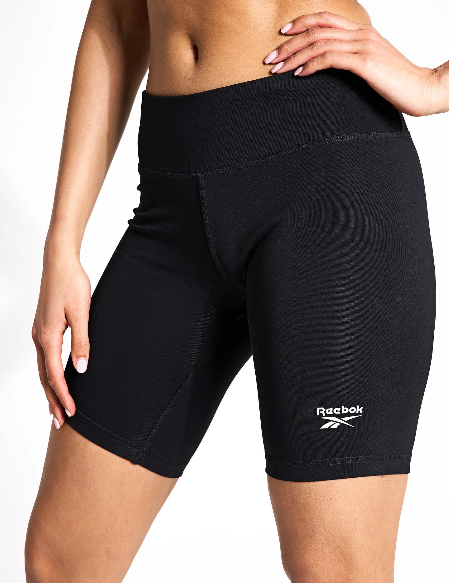 Reebok Identity Small Logo Cotton Bike Short - Black 3 Reebok Identity Small Logo Cotton Bike Short - Black