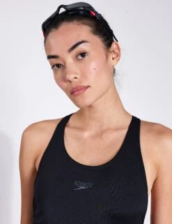 Speedo Eco Endurance+ Power Crossback Swimsuit - Black -The Sports Edit Speedo Womens ECO Endurance Power 1 Piece 8 134720001 Black 0017