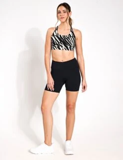 Sweaty Betty Power Medium Support Sports Bra - Black Waved Zebra Print -The Sports Edit Sweaty Betty Power Medium Support Sports Bra SB8993A 11545 black waved zebra printS 0002
