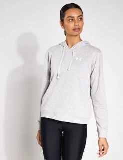 Under Armour Rival Terry Hoodie - Mod Grey Light Heather/White