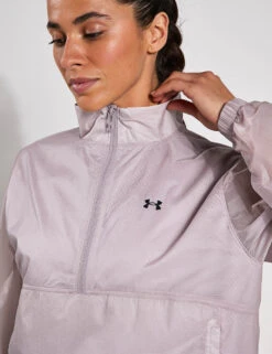 Under Armour Rival Woven 1/2 Zip Anorak - Grey Dawn/Black -The Sports Edit Under Armour Rival Woven 1 2 Zip Anorak Grey Dawn Black 6000279 009S 0021