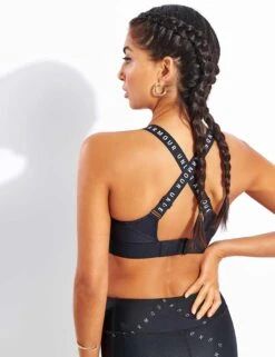 Under Armour Infinity High Sports Bra - Black 10 Under Armour Infinity High Sports Bra - Black -The Sports Edit Under Armour UA Infinity High Bra 1351994 001 Black Black White 0028
