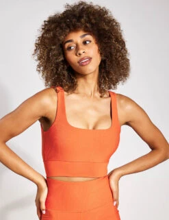 Varley Let's Move Rib Ryan Bra - Orange Rust