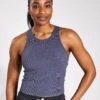 Vuori Mudra Plyo Tank - Azure Heather -The Sports Edit VUORI MUDRA PLYO TANK VW1009 HAZ AZURE HEATHER 0009