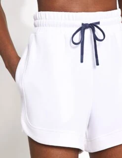 Varley Ollie High Waisted Short 3.5" - White -The Sports Edit Varley Davenport half zip VAR01968 WHITE White 0039
