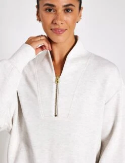 Varley Davidson Sweat - Ivory Marl -The Sports Edit Varley Davidson Sweat VAR01080 Ivory Marl 0020