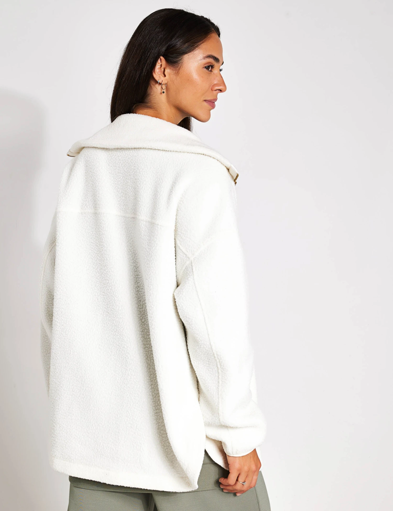 Varley Donley Fleece Jacket - Egret 4 Varley Donley Fleece Jacket - Egret - Image 2