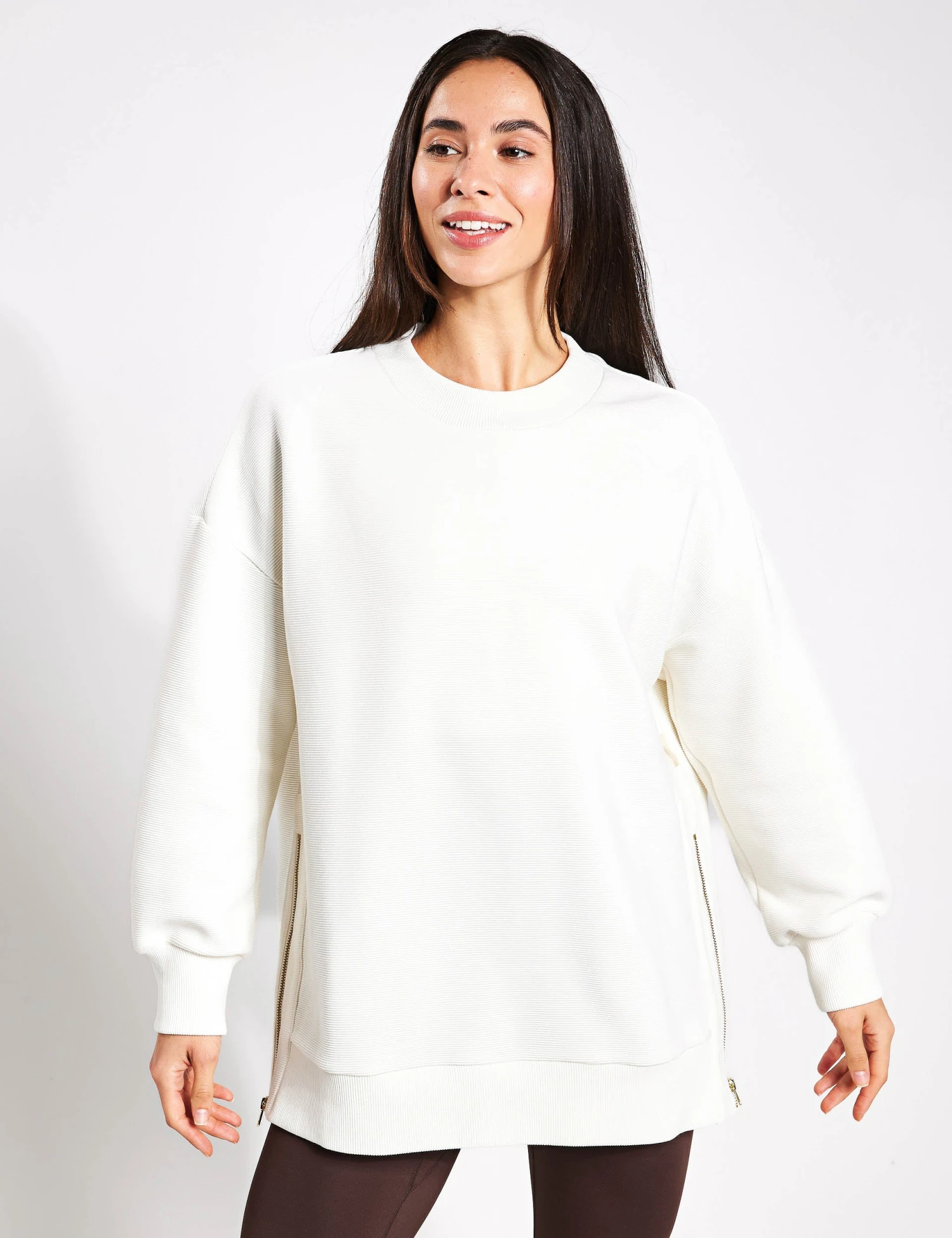 Varley Mae Boyfriend Sweat - Egret 3 Varley Mae Boyfriend Sweat - Egret