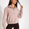Varley Roselle Half-Zip Fleece - Sphinx 1 Varley Roselle Half-Zip Fleece - Sphinx -The Sports Edit Varley Roselle Half Zip Fleece VAR01167 Sphinx 0009
