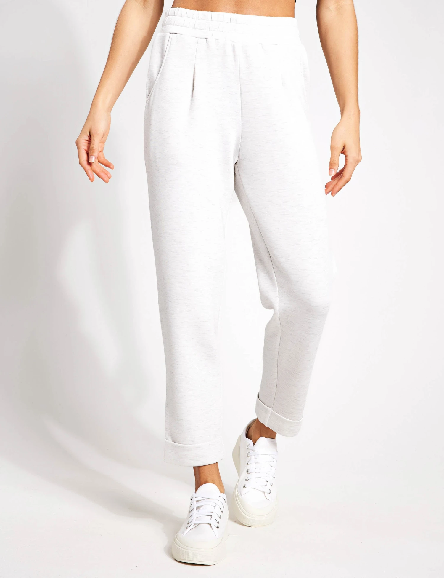 Varley The Rolled Cuff Pant 25" - Ivory Marl 3 Varley The Rolled Cuff Pant 25" - Ivory Marl