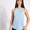 Varley Dacey Longline Tank - Ashley Blue 1 Varley Dacey Longline Tank - Ashley Blue -The Sports Edit Varley dacey longline tank VAR01778 BLU 0005