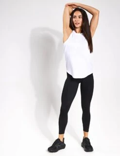 Varley Dacey Longline Tank - White -The Sports Edit Varley dacey longline tank VAR01778 WHI 0011