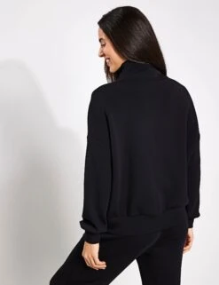 Varley Hawley Half Zip Sweat - Black -The Sports Edit Varley hawley half zip sweat VAR01461 BLA 0025