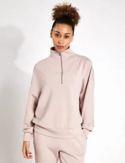 Varley Hawley Half-Zip Sweat - Mushroom