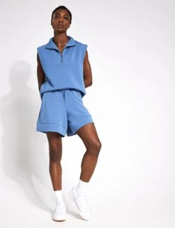 Varley Magnolia Half-Zip Tank - Coronet Blue -The Sports Edit Varley magnolia half zip tank coronet blue VAR01756 BLUS 0018