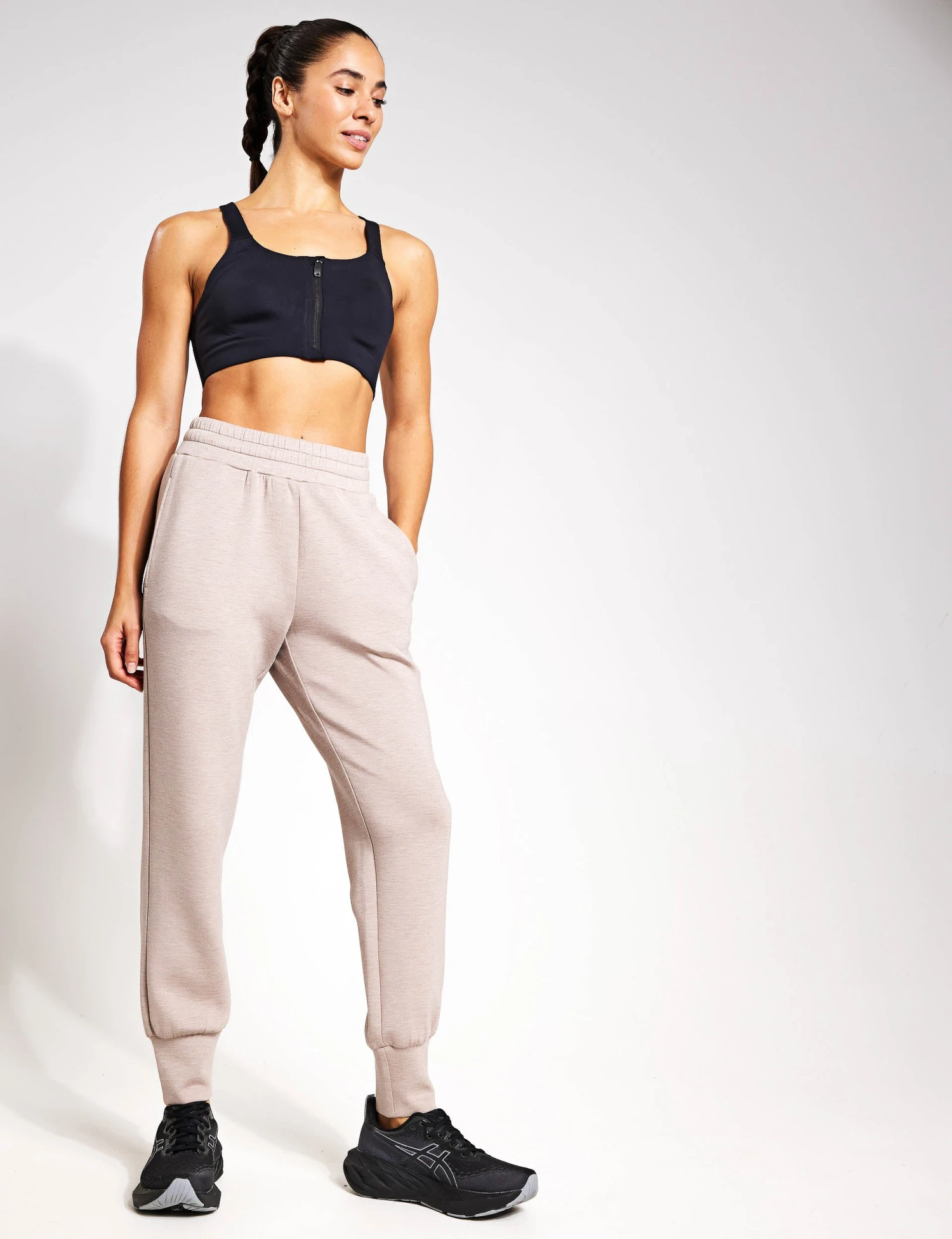 Varley The Slim Cuff Pant 27.5" - Taupe Marl 6 Varley The Slim Cuff Pant 27.5" - Taupe Marl - Image 4