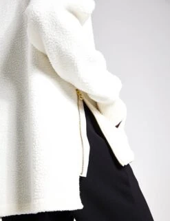 Varley Wallace Half Zip Fleece - Egret -The Sports Edit Varley wallace half zip fleece VAR01609 egret 0015