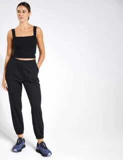 Vuori Elevation Square Neck Tank - Black Heather -The Sports Edit Vuori Elevation Square Neck Tank VW1080 HBK Black Heather 0009