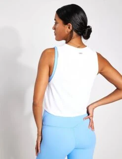 Crop It Tank - White -The Sports Edit YMO Crop It Tank YMOOP09 WHITE 0029