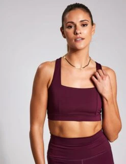 Spark Cross Strap Bra - Fig -The Sports Edit YMO Cross Strap Bra FIG 0102