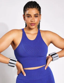 Full Circle Seamless Bra - Mazarine -The Sports Edit YMO Full Circle Seamless Bra Mazzarine Blue 0066