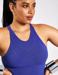 Full Circle Seamless Bra - Mazarine -The Sports Edit YMO Full Circle Seamless Bra Mazzarine Blue 0112