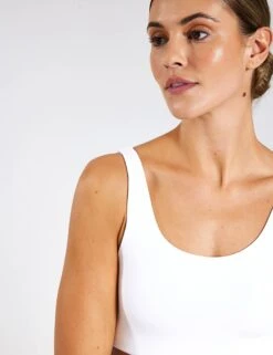 Fundamentals Bra - White 9 Fundamentals Bra - White -The Sports Edit YMO Fundamentals Bra YMOBRA13 White 0022