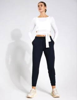 Grace Tie Long Sleeve - White -The Sports Edit YMO Grace Tie Long Sleeve YMOTOP18 White 0010