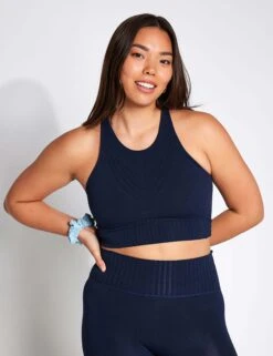 Full Circle Seamless Bra - Navy -The Sports Edit YMO Seamless Bra NAVY 0007