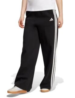 ADIDAS 3-Stripes Fleece Wide Pant - Black