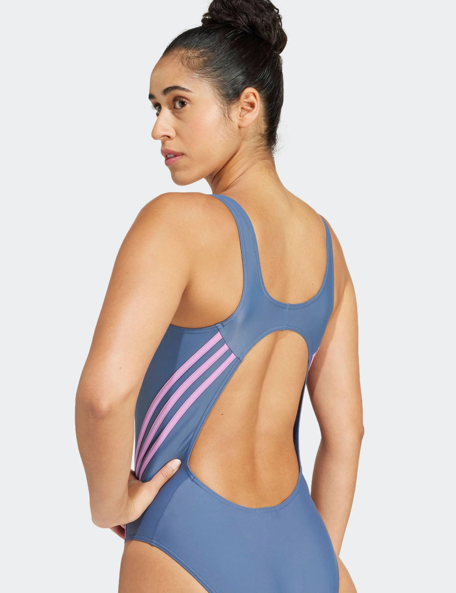 ADIDAS 3-Stripes Swimsuit - Preloved Ink/Preloved Purple 7 ADIDAS 3-Stripes Swimsuit - Preloved Ink/Preloved Purple - Image 5