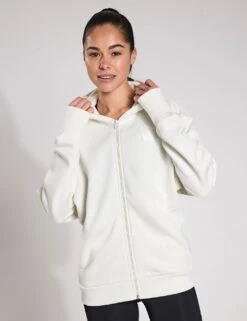 ADIDAS ALL SZN Fleece Full-Zip Hoodie - Off White