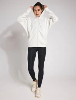 ADIDAS ALL SZN Fleece Full-Zip Hoodie - Off White -The Sports Edit adidas ALL SZN Fleece Full Zip Hoodie Off White JD4689S 0017