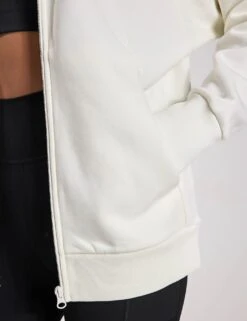 ADIDAS ALL SZN Fleece Full-Zip Hoodie - Off White -The Sports Edit adidas ALL SZN Fleece Full Zip Hoodie Off White JD4689S 0039