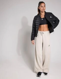 ADIDAS Helionic Light Down Jacket - Black -The Sports Edit adidas ALL SZN Fleece Loose Wide Leg Pants Wonder Alumina JJ1280XS 0030