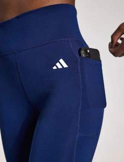 ADIDAS Optime Essentials Stash Pocket Full-Length Leggings - Dark Blue/White 9 ADIDAS Optime Essentials Stash Pocket Full-Length Leggings - Dark Blue/White -The Sports Edit adidas Optime Essentials Stash Pocket Full Length Leggings Dark Blue White JI5514S 0003
