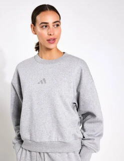 ADIDAS ALL SZN Fleece Loose Sweatshirt - Medium Grey Heather