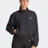 ADIDAS AEROREADY Train Essentials Woven Quarter-Zip Track Jacket - Black/White 2 ADIDAS AEROREADY Train Essentials Woven Quarter-Zip Track Jacket - Black/White -The Sports Edit adidas aeroready train essentials woven quarter zip track jacket black white hz5636 1