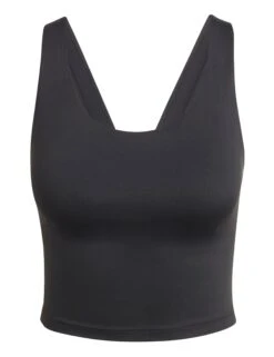 ADIDAS All Me Medium-Support Long Line Bra Tank Top - Black -The Sports Edit adidas all me medium support long line bra tank top black it2726 7