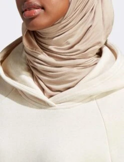 ADIDAS ALL SZN Fleece Boyfriend Hoodie - Ecru Tint Melange -The Sports Edit adidas all szn fleece boyfriend hoodie ecru tint ic6432 5