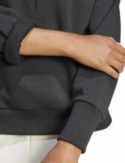 ADIDAS ALL SZN Fleece Loose Quarter-Zip Sweatshirt - Black -The Sports Edit adidas all szn fleece loose quarter zip sweatshirt black jj1268 4