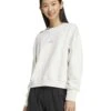 ADIDAS ALL SZN Fleece Loose Sweatshirt - Off White -The Sports Edit adidas all szn fleece loose sweatshirt white iy6748 1