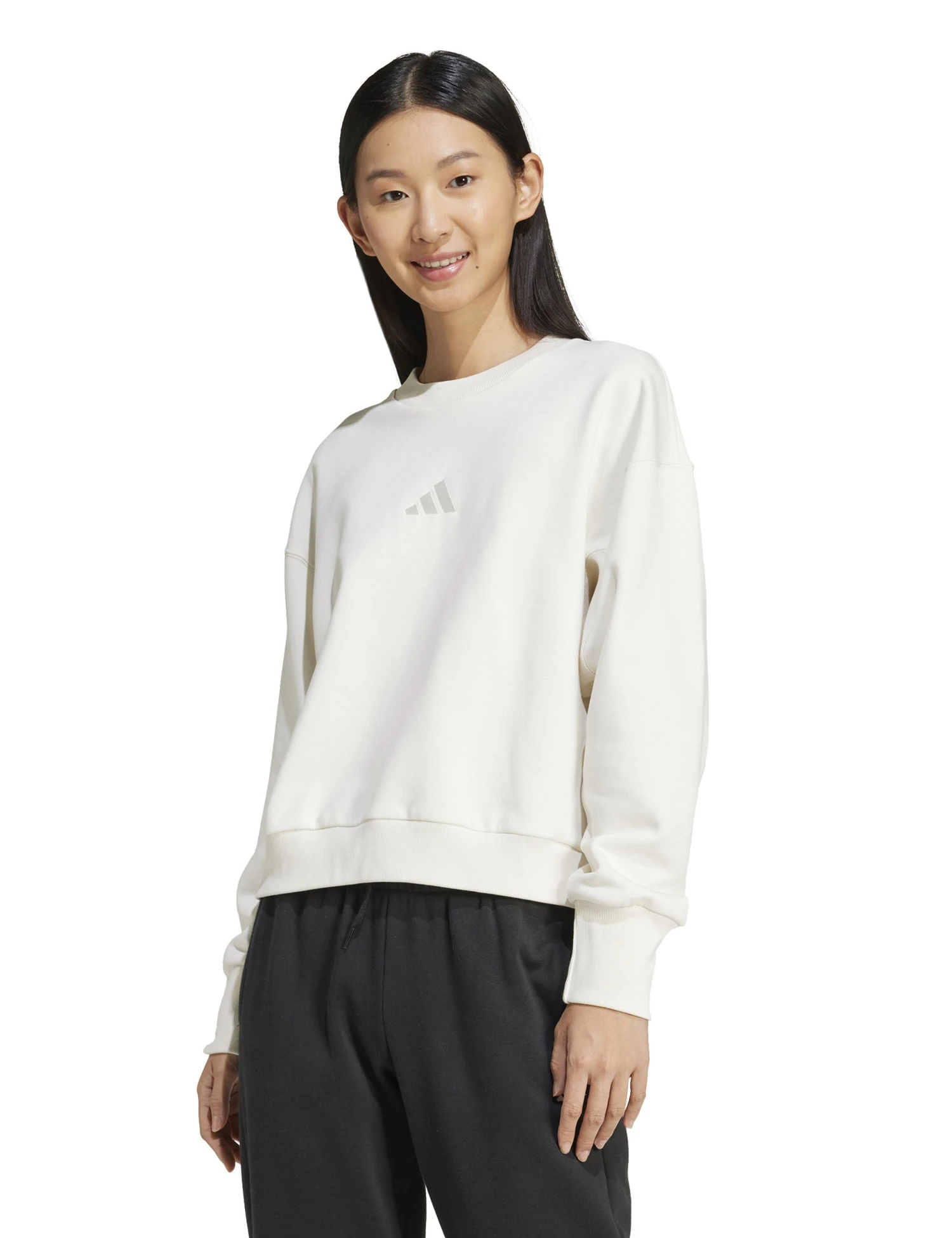 ADIDAS ALL SZN Fleece Loose Sweatshirt - Off White 3 ADIDAS ALL SZN Fleece Loose Sweatshirt - Off White