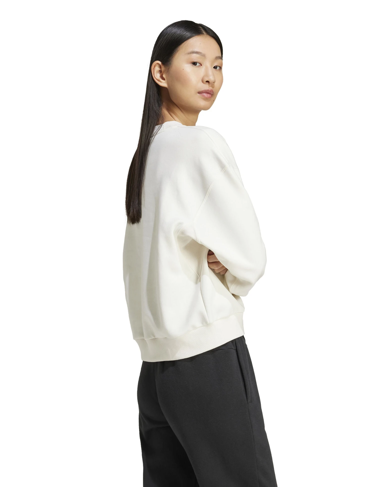 ADIDAS ALL SZN Fleece Loose Sweatshirt - Off White 4 ADIDAS ALL SZN Fleece Loose Sweatshirt - Off White - Image 2