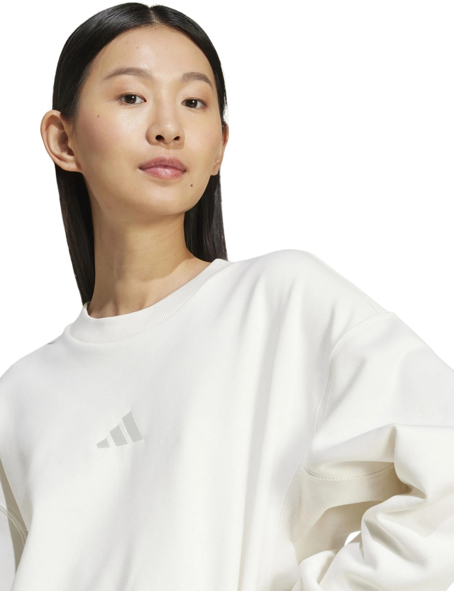 ADIDAS ALL SZN Fleece Loose Sweatshirt - Off White 5 ADIDAS ALL SZN Fleece Loose Sweatshirt - Off White - Image 3