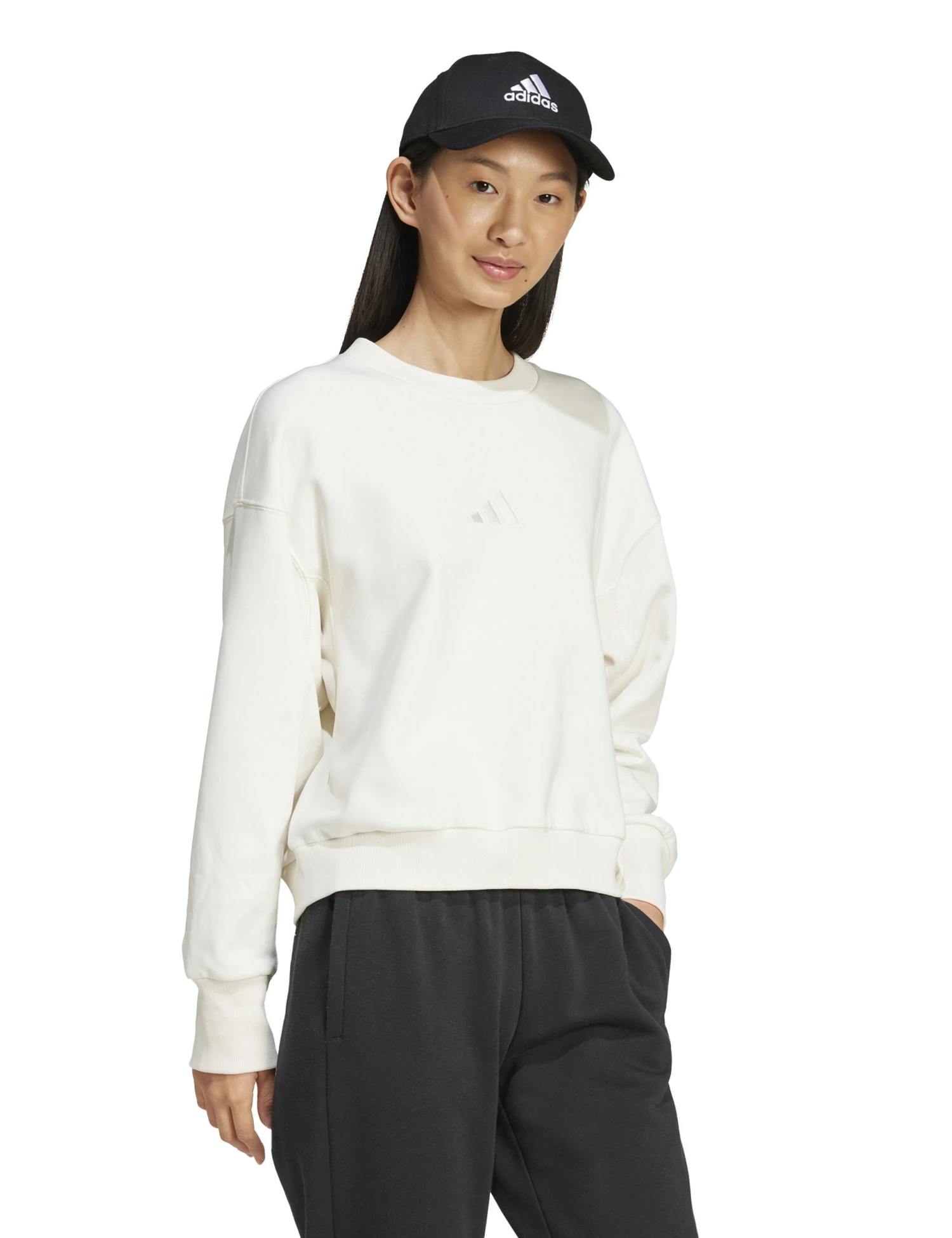 ADIDAS ALL SZN Fleece Loose Sweatshirt - Off White 7 ADIDAS ALL SZN Fleece Loose Sweatshirt - Off White - Image 5