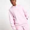 ADIDAS ALL SZN French Terry Loose Hoodie - Clear Pink 1 ADIDAS ALL SZN French Terry Loose Hoodie - Clear Pink -The Sports Edit adidas all szn french terry loose hoodie pink jv7343 1