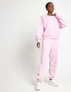 ADIDAS ALL SZN French Terry Loose Joggers - Clear Pink -The Sports Edit adidas all szn french terry loose joggers pink jv7349 5