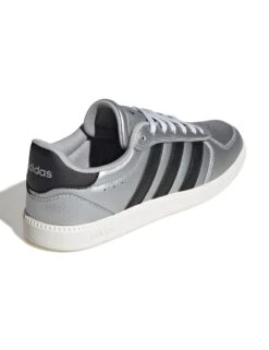 ADIDAS Breaknet Sleek Shoes - Matte Silver/Core Black/Off White -The Sports Edit adidas breaknet sleek shoes silver black white jq8263 3