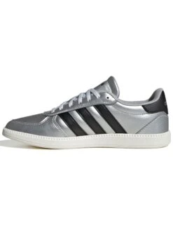 ADIDAS Breaknet Sleek Shoes - Matte Silver/Core Black/Off White -The Sports Edit adidas breaknet sleek shoes silver black white jq8263 4
